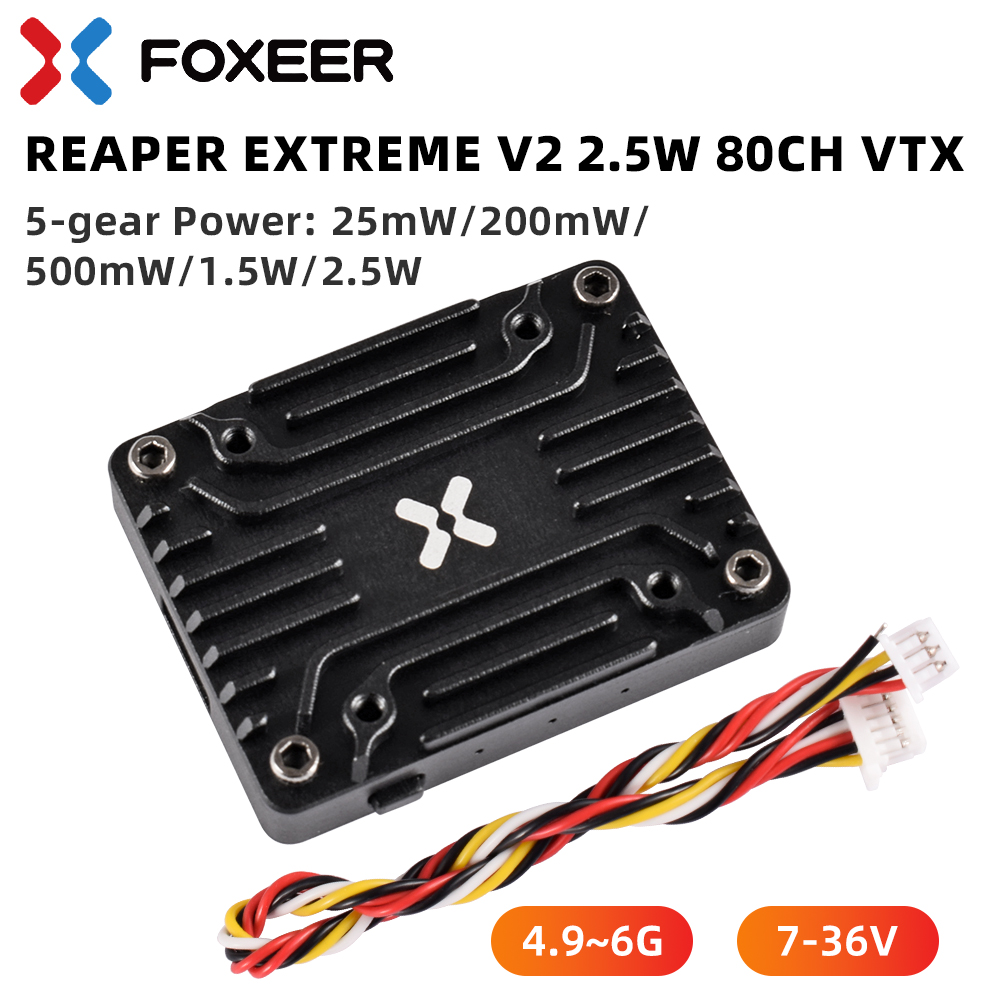 Foxeer 5.8G Reaper Extreme V2  - Foxeer Reaper Extreme 2.5W Vtx recensie en prijs